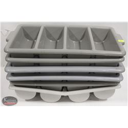 STACK OF 6 ASSORTED CUTLERY TRAYS