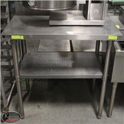 BAILIFF SEIZURE STAINLESS STEEL WORKTABLE W/ BACKSPLASH & 2