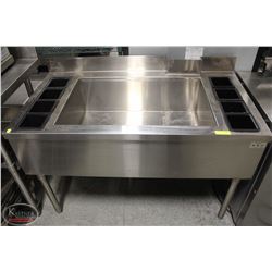 4 FOOT STAINLESS STEEL BAR SINK, 48 X 26 X 31,