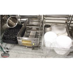 SHELF CONTENTS: INCLUDES CHAFFING DISHES, 8" IKEA