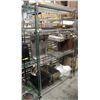 Image 1 : 4 TIER CHROME WIRE RACK ON CASTERS, 48 X 24 X 77