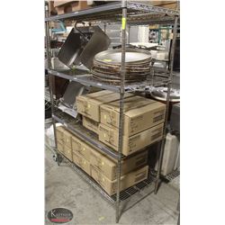 4 TIER CHROME WIRE RACK, 48 X 24 X 75