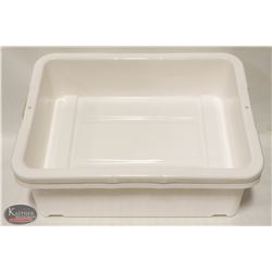 LOT OF 2 NEW 5" DEEP TOTE BOXES / BUS PANS