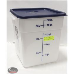 NEW CAMBRO 18QT SQUARE DRY INGREDIENT BIN W/ LID