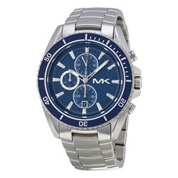 NEW MICHAEL KORS TRIPLE CHRONO BLUE DIAL MSRP $375