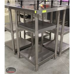 BAILIFF SEIZURE STAINLESS STEEL WORKTABLE W/ 2 UNDERSHELVES