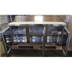 NEW 6' STAINLESS STEEL REFRIGERATED PREP TABLE
