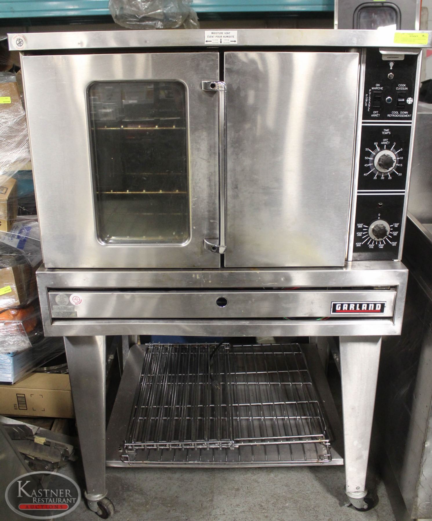 GARLAND FULL SIZE CONVECTION OVEN W/ STAND ON Kastner Auctions