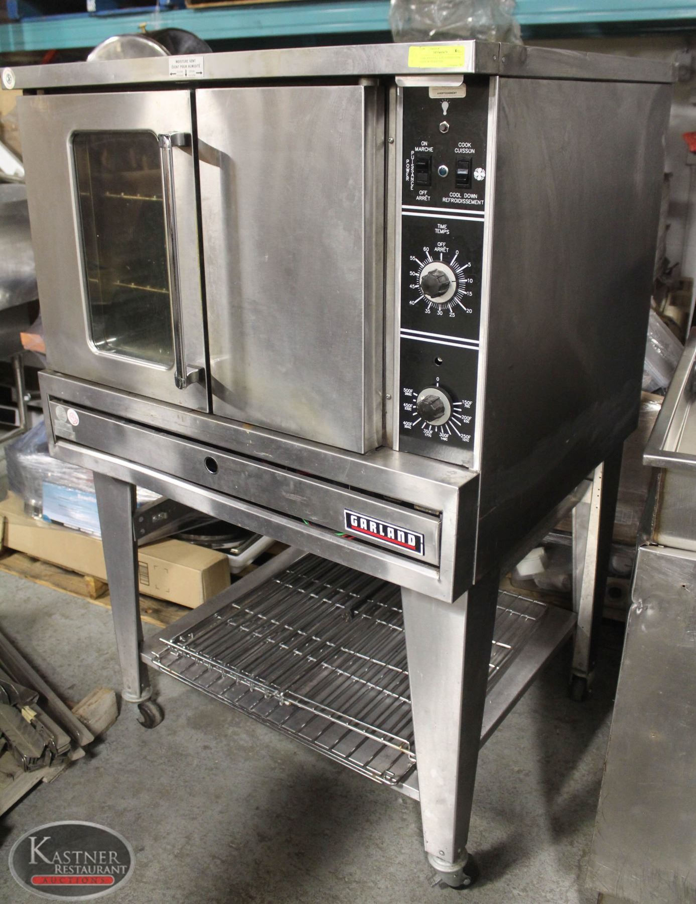 GARLAND FULL SIZE CONVECTION OVEN W/ STAND ON