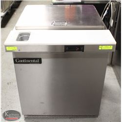 BAILIFF SEIZURE CONTINENTAL STAINLESS STEEL LIFT TOP PREP STATION