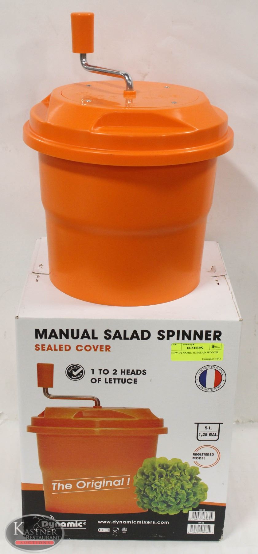 NEW DYNAMIC 5L SALAD SPINNER Kastner Auctions