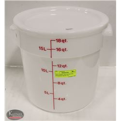 NEW CAMBRO 18QT ROUND DRY INGREDIENT BIN W/ LID