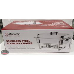 NEW STAINLESS STEEL FULL SIZE CHAFING DISH W/ STAY