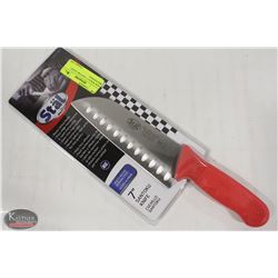 NEW WINCO 7" SANTOKU KNIFE - RED HANDLE