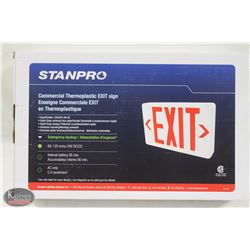 THERMOPLASTIC EXIT SIGN, 90 MIN EMERGENCY BACKUP