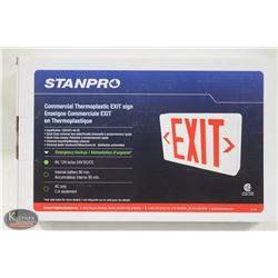 THERMOPLASTIC EXIT SIGN, 90 MIN EMERGENCY BACKUP