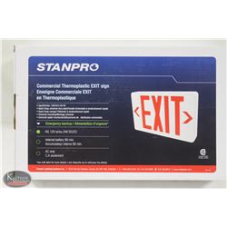 THERMOPLASTIC EXIT SIGN, 90 MIN EMERGENCY BACKUP