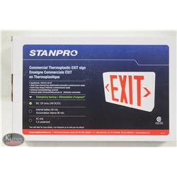 THERMOPLASTIC EXIT SIGN, 90 MIN EMERGENCY BACKUP