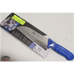 NEW WINCO 7" SANTOKU KNIFE - BLUE HANDLE