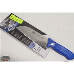 NEW WINCO 7" SANTOKU KNIFE - BLUE HANDLE