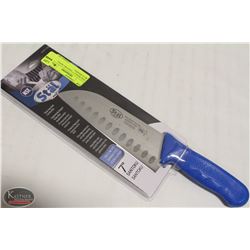 NEW WINCO 7" SANTOKU KNIFE - BLUE HANDLE