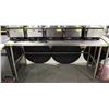 Image 1 : BAILIFF SEIZURE STAINLESS STEEL WORK TABLE W/ BACKSPLASH