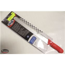 NEW WINCO 12" WAVY EDGE SLICER - RED HANDLE