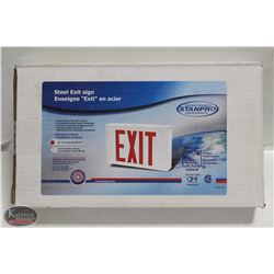 STEEL EXIT SIGN, 90 MIN EMERGENCY BACKUP
