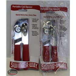 FOCUS PORTABLE RED CAN OPENER, LOT OF 2