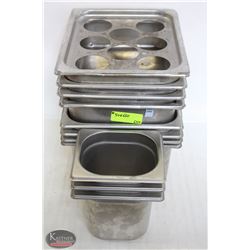 LOT OF ASSORTED STAINLESS STEEL INSERTS