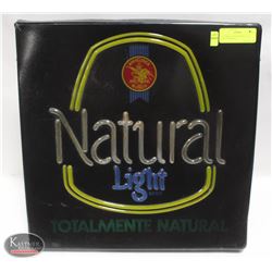 NATURAL LIGHT BEER BUSH AD SIGN * WORKING