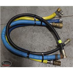LOT OF 4 VARIOUS TYPES OF COMM. GAS LINE HOSES