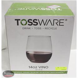 CASE OF 48 TOSSWARE 14OZ WINE GLASSES,