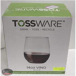 CASE OF 48 TOSSWARE 14OZ WINE GLASSES