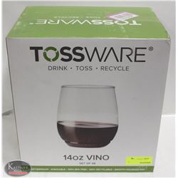 CASE OF 48 TOSSWARE 14OZ WINE GLASSES