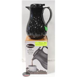 NEW WINCO 20 OZ BLACK SWIRL INSULATED BEVERAGE