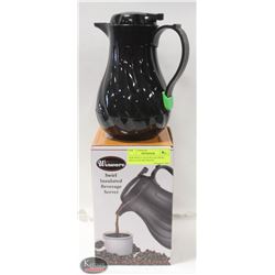 NEW WINCO 20 OZ BLACK SWIRL INSULATED BEVERAGE