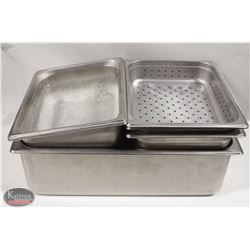 K28) BAILIFF SEIZURE LOT OF 7 STAINLESS STEEL FOOD INSERTS