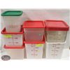 Image 1 : LOT OF 8 ASSORTED INGREDIENT BINS W/ LIDS