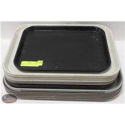 STACK OF ASSORTED CAFETERIA TRAYS