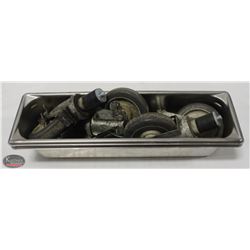 LOT OF 2 LONG HALF SIZED STAINLESS STEEL INSERTS