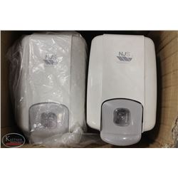 LOT OF 6 WOOD WYANT WALL MOUNT SOAP DISPENSERS