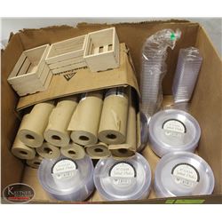 BOX OF ROLLS OF MASKING PAPER, CLEAR 6" SALAD