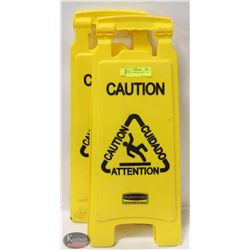 BAILIFF SEIZURE LOT OF 2 RUBBERMAID WET FLOOR SIGNS