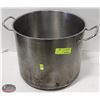Image 1 : STAINLESS STOCK POT, APPROX 25 QUARTS