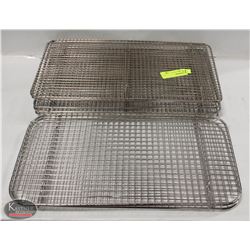 STACK OF 7 STAINLESS STEEL COOLING RACKS