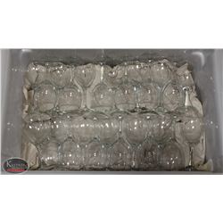TOTE OF OVER 100 WATER WINE GLASSES
