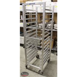 BAILIFF SEIZURE ALUMINUM 6-TIER BAKERS RACK W/ SOLID TOP
