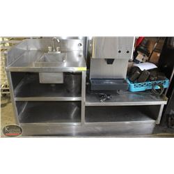 STAINLESS STEEL COUNTER / EQUIPMENT STAND W/ HAND