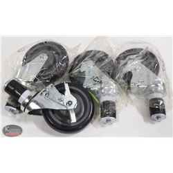 BAILIFF SEIZURE LOT OF 4 WORK TABLE CASTORS